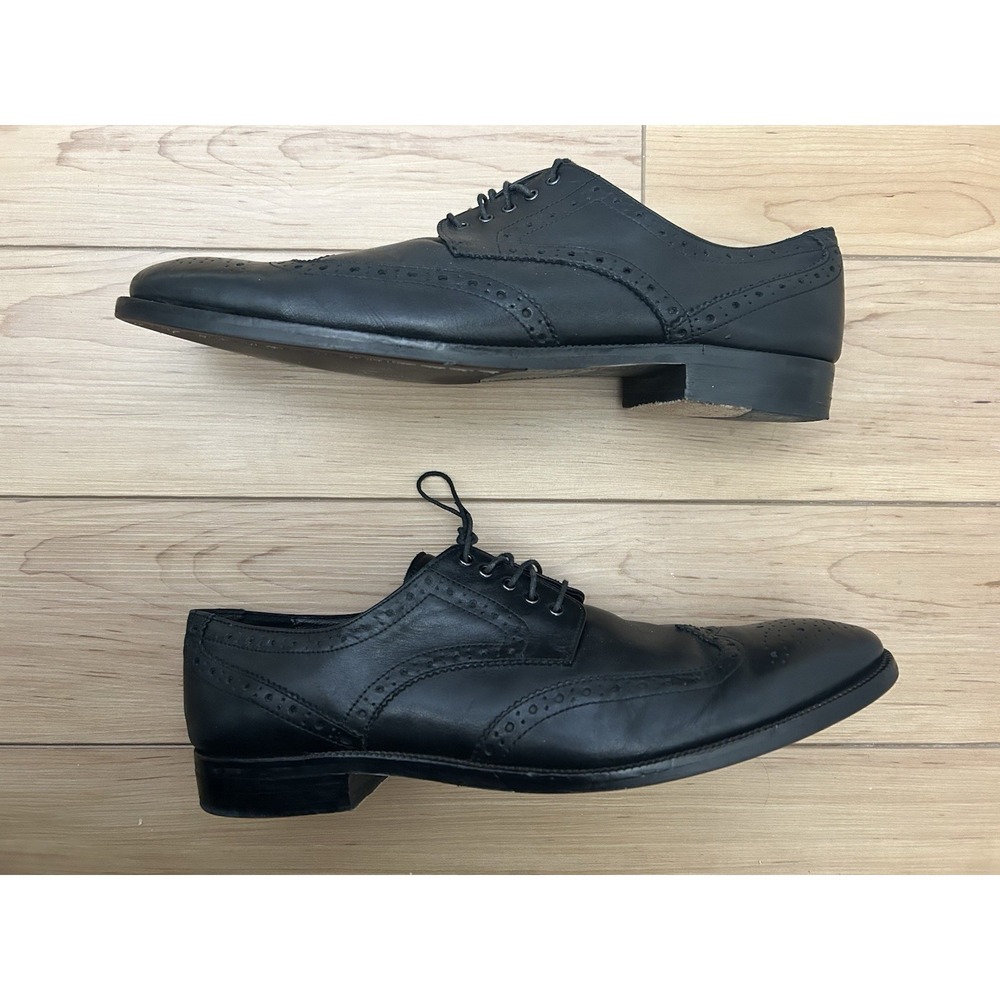 Gordon Rush Men's Black Leather Wingtip Brogue Oxfords Dress Shoes Lyle Size 11